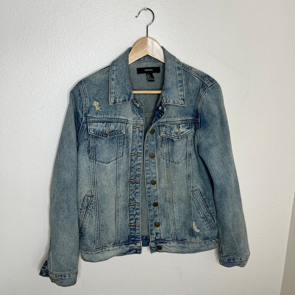 Forever 21 Faded Denim Jacket Small